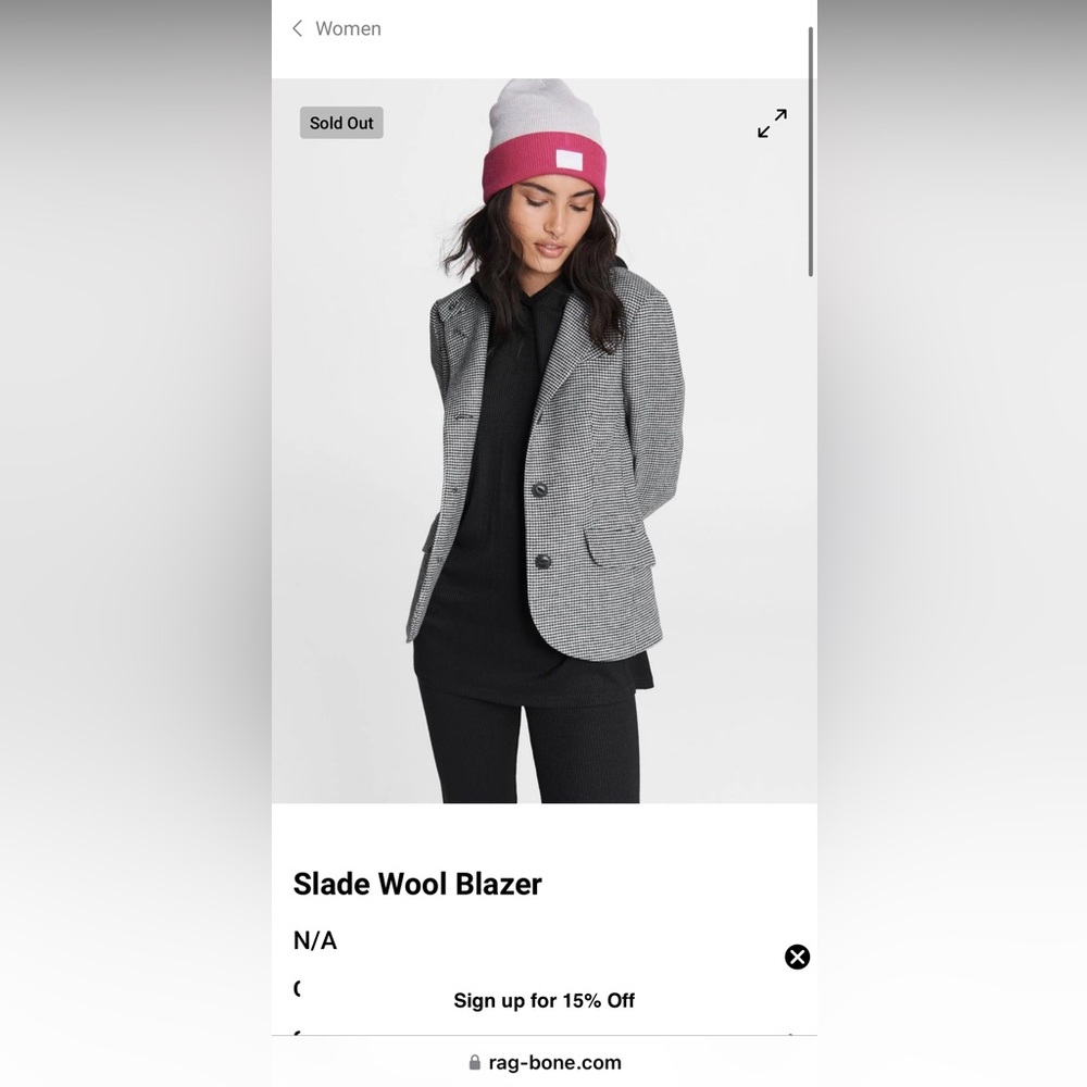 Rag & Bone Slade Women's Herringbone Blazer
